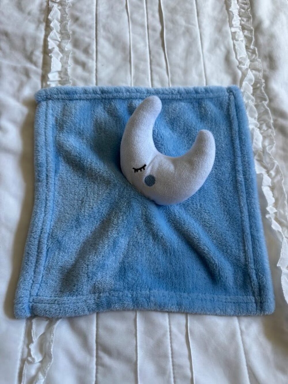 Le Bebe Favorite Blue Moon Plush Lovey Blanket